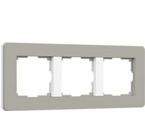 Рамка на 3 поста WERKEL Split (дымчатый/белый, soft-touch) a067262