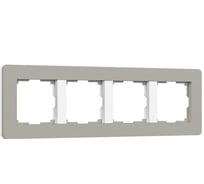 Рамка на 4 поста WERKEL Split (дымчатый/белый, soft-touch) a067264