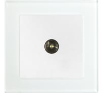 Телевизионная 1-местная розетка STEKKER серия Катрин, со стеклянной рамкой, GLS00-7008-01, белый 39247