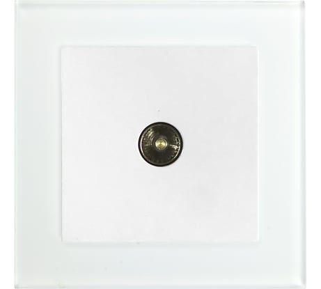 Телевизионная 1-местная розетка STEKKER серия Катрин, со стеклянной рамкой, GLS00-7008-01, белый 39247