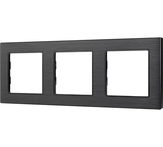 Рамка Arlight алюминиевая FRM-PRESTO-ALS-3-BK 1шт 043857 1