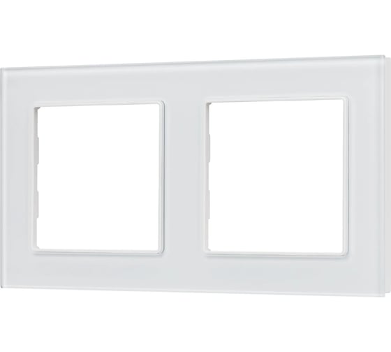 Рамка Arlight стеклянная FRM-GLARE-GS-2-WH 1шт 043796 1