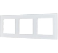 Рамка Arlight стеклянная FRM-GLARE-GS-3-WH 1шт 043799