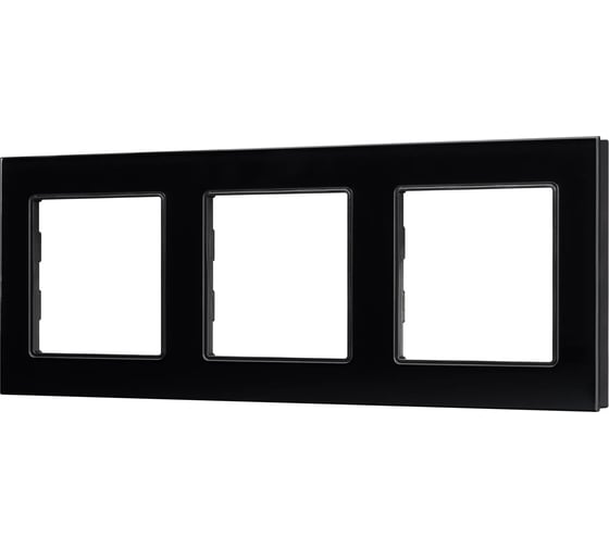 Рамка Arlight стеклянная FRM-GLARE-GS-3-BK 1шт 043800