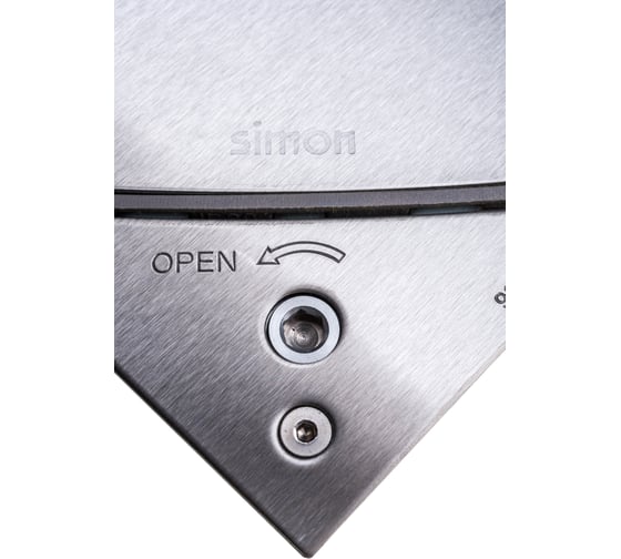 Влагостойкая основа с розеткой Simon, IP66 2PE Schuko К45 RJ45 5e UTP с замком, сталь KSE15USEC-23-72