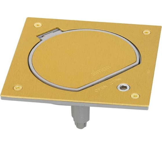 Влагостойкая основа с розеткой Simon, IP66 2PE Schuko К45 RJ45 5e UTP с замком латунь KSE15USEC-23-71