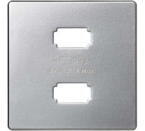 Накладка для зарядного устройства Simon 2хUSB, S82, S82N, алюминий 8211096-033