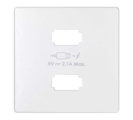 Накладка для зарядного устройства Simon 2хUSB, S82, S82N, S82 Detail, белый 8211096-030