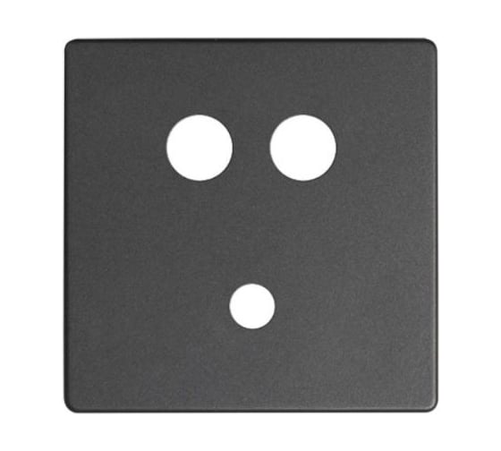 Накладка для коннектора Simon мини-джек + 2RCA, S82, S82N, S82 Detail, графит 8201092-038 1