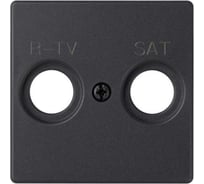 Накладка для спутниковых радио-телевизионных розеток Simon, S82, S82N, 82 Detail, графит 82097-38