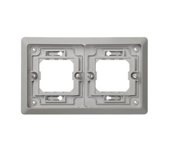 Основание под 2-местную рамку Simon, IP55, скрытый монтаж, 171х104мм, S44 Aqua, серый 4400620-035