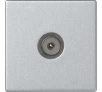 Розетка TV Simon ТВ одиночная, К45, винтовой зажим, мама, алюминий K120A-8