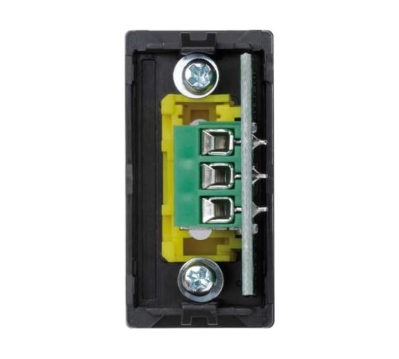 Плата с 2-мя разъёмами RCA audio Simon, 1/2 К45, винтовой зажим, тюльпаны, графит K101B-14