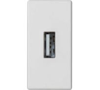 Плата с разъёмом USB 2.0 Simon тип А, 1/2 К45, винтовой зажим, белый K128B-9
