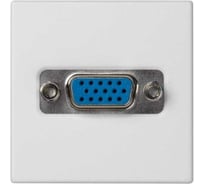 Плата с разъёмом VGA Simon, D-sub, 15 pin, К45, винтовой зажим, мама, белый K100B-9