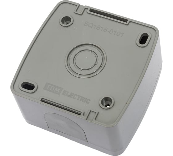 1-клавишный выключатель TDM открытой установки IP44 10А серый "Селигер" SQ1818-0101