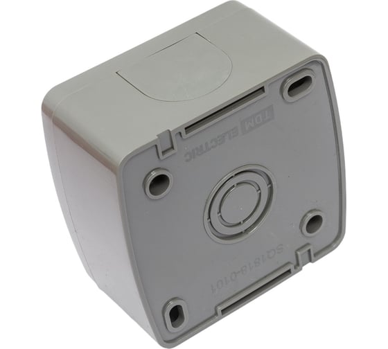 1-клавишный выключатель TDM открытой установки IP44 10А серый "Селигер" SQ1818-0101