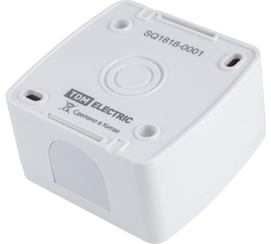 1-клавишный выключатель TDM открытой установки IP44 10А белый "Селигер" SQ1818-0001