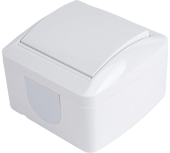 1-клавишный выключатель TDM открытой установки IP44 10А белый "Селигер" SQ1818-0001