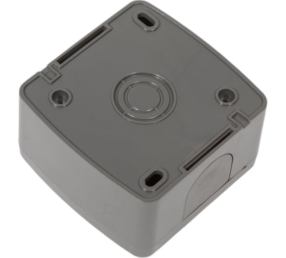 2-клавишный выключатель TDM ELECTRIC открытой установки с подсветкой IP44 10А серый "Селигер" SQ1818-0104