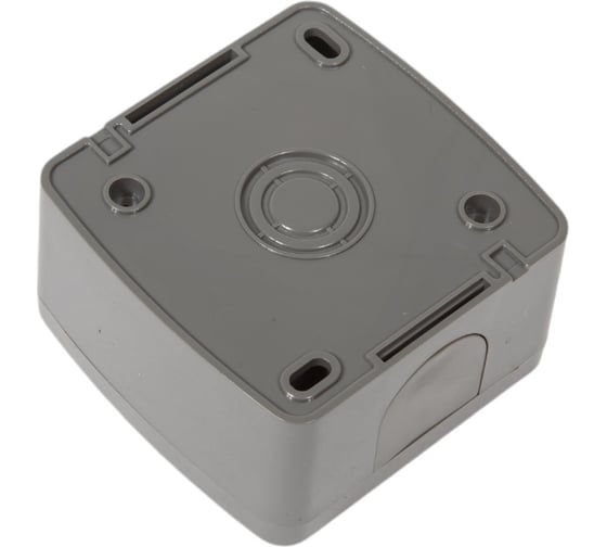 2-клавишный выключатель на 2 направления TDM открытой установки IP44 10А серый "Селигер" SQ1818-0112 1