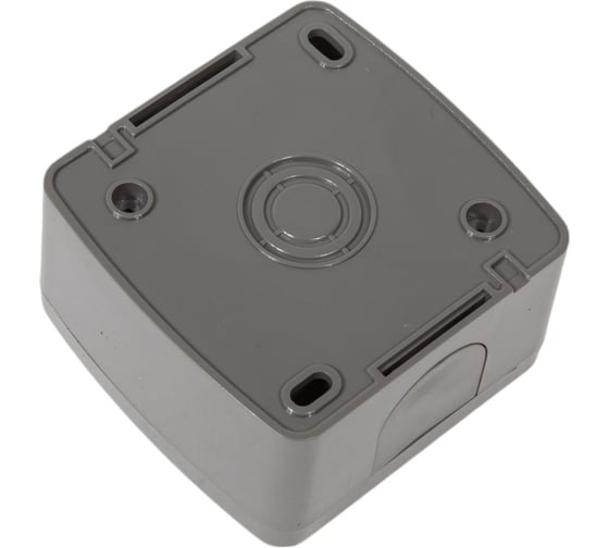 2-клавишный выключатель на 2 направления TDM открытой установки IP44 10А серый "Селигер" SQ1818-0112