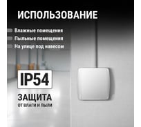 Розетка TDM ELECTRIC 2П+3 открытой установки IP54 16А с крышкой белая "Селигер" SQ1818-0013