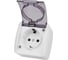 Розетка TDM ELECTRIC 2П+3 открытой установки IP54 16А с прозрачной крышкой белая "Селигер" SQ1818-0007 1