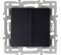 Механизм выключателя двухклавишный непроходной Arlight SWT-MK02-PL-BK 1шт 043725