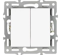 Механизм выключателя двухклавишный непроходной Arlight SWT-MK02-PL-WH 1шт 043724