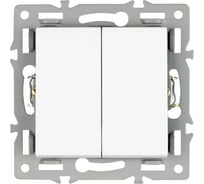 Механизм выключателя двухклавишный проходной Arlight SWT-MKP2-PL-WH 1шт 043727