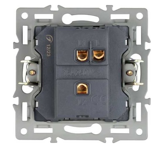 Механизм выключателя одноклавишный проходной Arlight SWT-MKP1-PL-BK 1шт 043715
