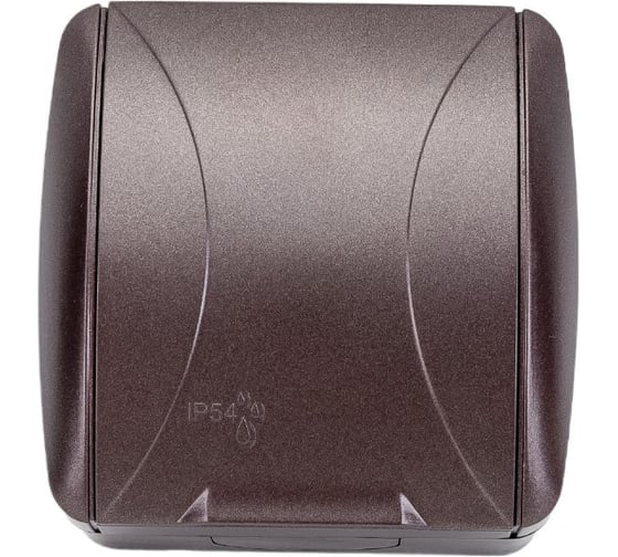 Розетка TDM ELECTRIC 2П+3 открытой установки IP54 16А с крышкой шоколад "Селигер" SQ1818-0213