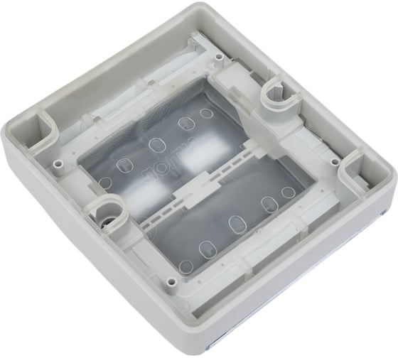 Рамка для двухклавишного выключателя Simon, 2 клавиши S27, IP55, S44 Aqua, серый 4400026-035