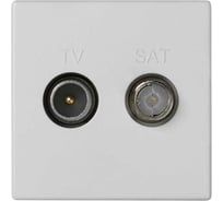 Розетка Simon, TV-SAT ТВ-Спутник, К45, винтовой зажим TV -папа, SAT-мама белый K130A-9