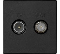Розетка Simon, TV-SAT ТВ-Спутник, К45, винтовой зажим TV -папа, SAT-мама, графит K130A-14