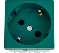 Розетка с заземлением Simon, 2P+E, модуль К45, безвинтовой зажим, 16А, 250В, зелёный K11-27