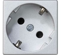 Розетка с заземлением Simon, 2P+E, модуль К45, безвинтовой зажим,16А, 250В, алюминий K11-8