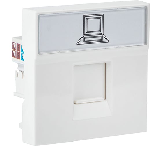 Розетка EKF RJ45, категории 5e 2 модуля E2MK015E-135-10