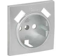 Лицевая панель 1-местной розетки EKF PROxima, Валенсия, с заземлением, 16А, сталь, с защитными шторками, с 2 USB, 2.1А ESR16-L-028-30-2USB