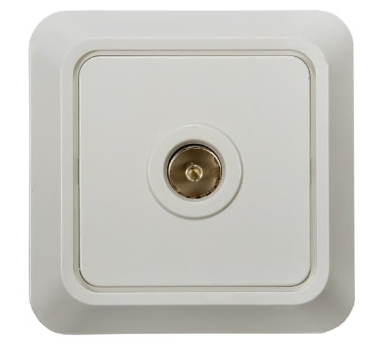 Розетка телевизионная накладная IN HOME BOLLETO белая 7027 4680005959815