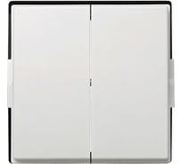 Клавиша Simon 2шт для выключателя двухклавишного механизм S27, IP44, IK07, Scudo, белый 2705026-030