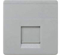 Адаптер Simon со шторками на 1 коннектор AMP UTP, FTP, RJ12, широкий модуль, S27, серый 27087-37