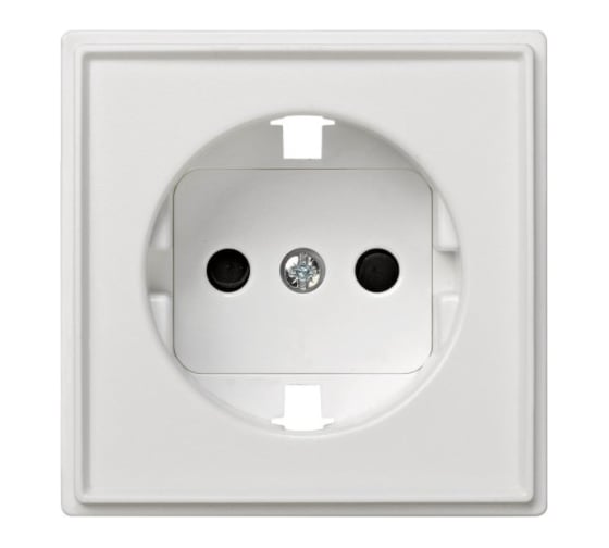 Накладка на розетку Simon с заземлением механизм S27, IP44, IK07, Scudo, белый 2705041-030 1