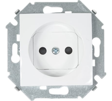 Розетка Simon 2P со шторками, 16А, 250В, винтовой зажим, белый 20 1591444-030