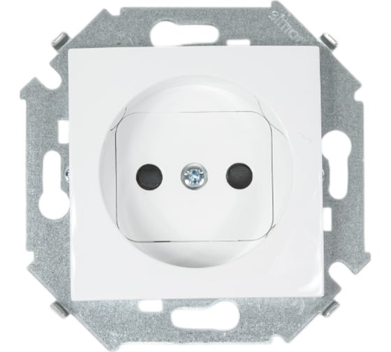 Розетка Simon 2P со шторками, 16А, 250В, винтовой зажим, белый 20 1591444-030 1