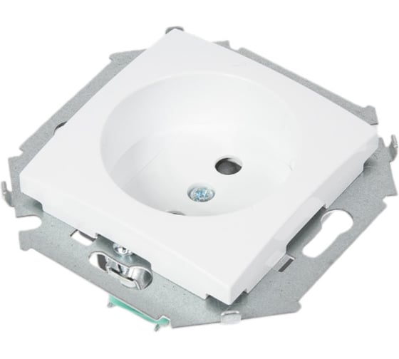 Розетка Simon 2P со шторками, 16А, 250В, винтовой зажим, белый 20 1591444-030