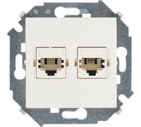 Телефонная розетка Simon двойная RJ11, винтовой зажим, слоновая кость 20 1591589-031