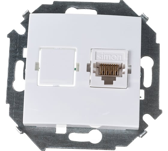 Компьютерная розетка Simon RJ45 кат.5е, белый 20 1591598-030 1