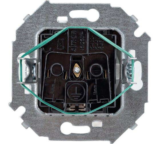 Розетка Simon 2P+E Schuko, со шторками, 16А, 250В, винтовой зажим, белый 20 1591443-030
